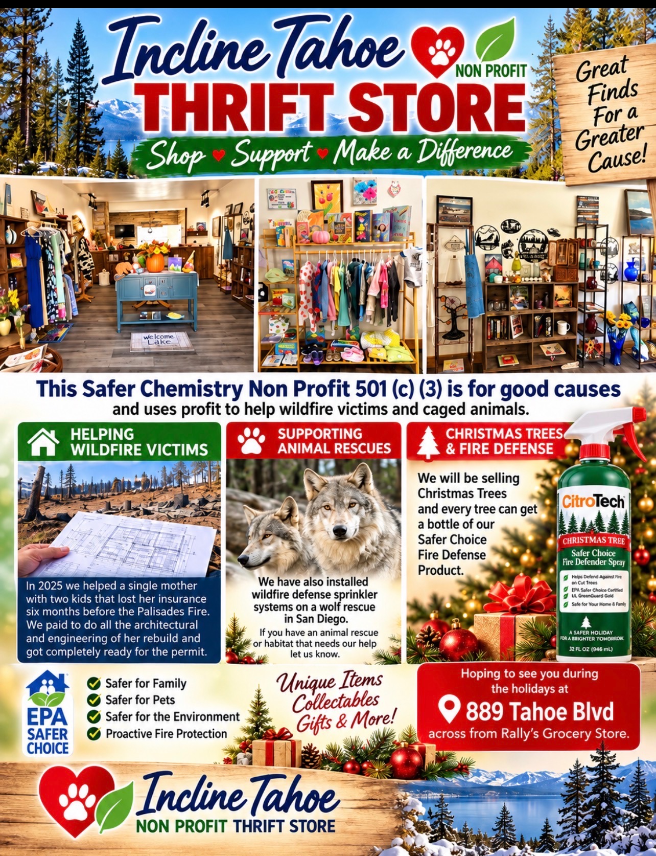 Incline Tahoe Thrift Store at 889 Tahoe Blvd. in Incline Village, Nevada